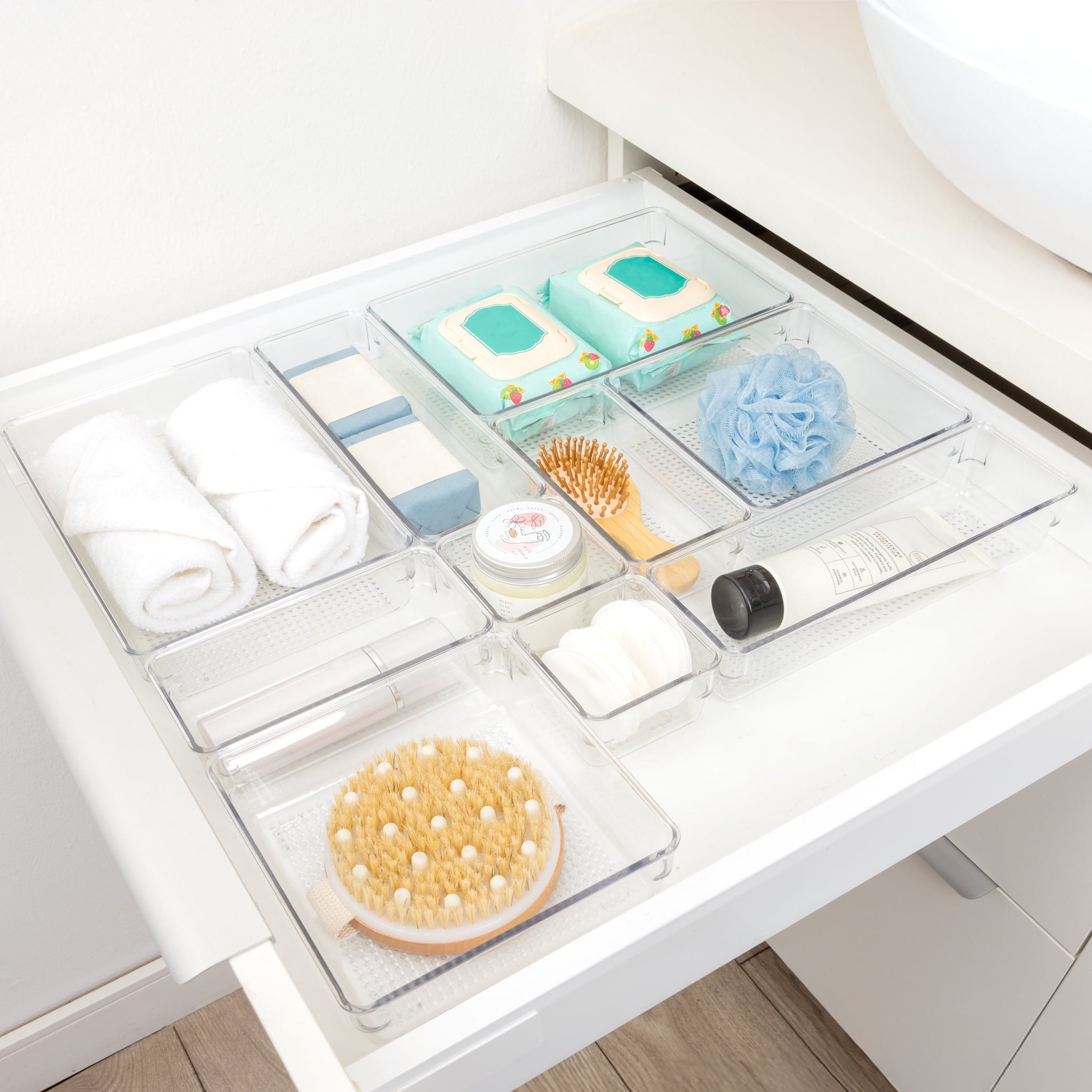 10-Piece Set Clear Plastic for Bathroom Storage - Image 3
