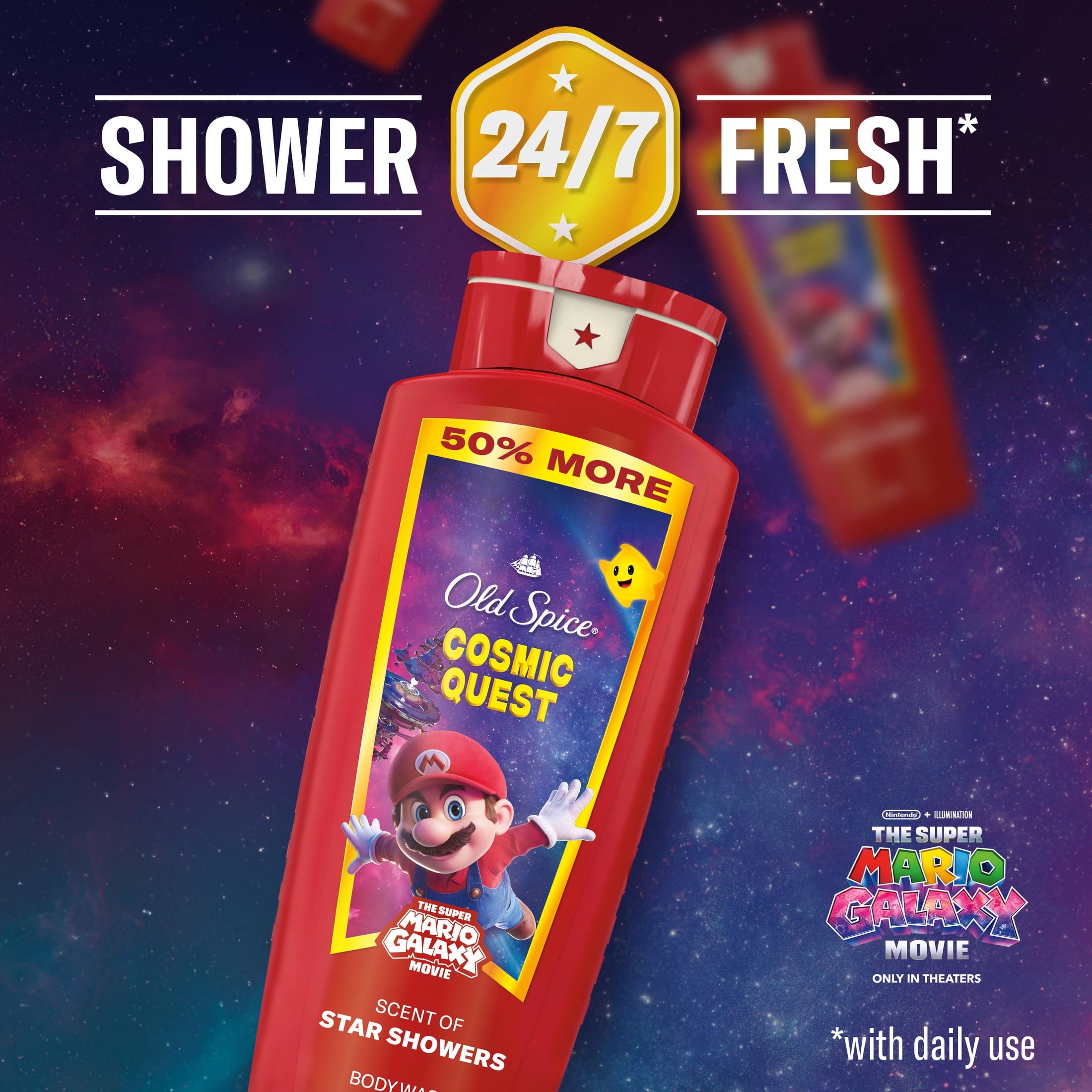 Wash for Men, Cosmic Quest, x The Super Mario Galaxy Movie, 24 fl oz - Image 5
