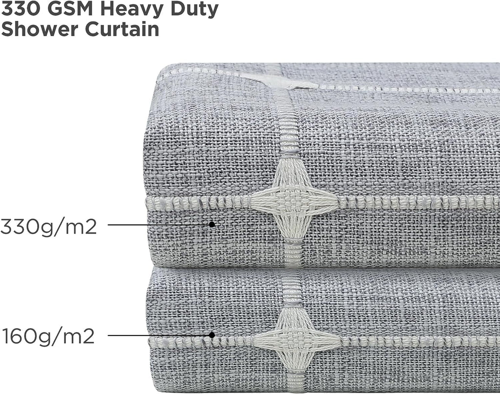 Shower Curtain, Linen Rustic Shower Curtain with Tassel, Water Repellent Modern Bohemian Bathroom Shower Curtains Set... - Image 6