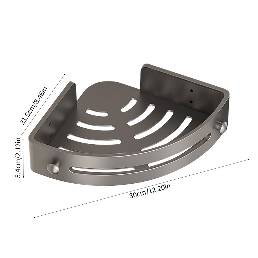 Bathroom Corner Shelf Gray Wall Mounted Corner Shower Caddy Kitchen Corner Shelves No Drill Shower Organizer - Image 3