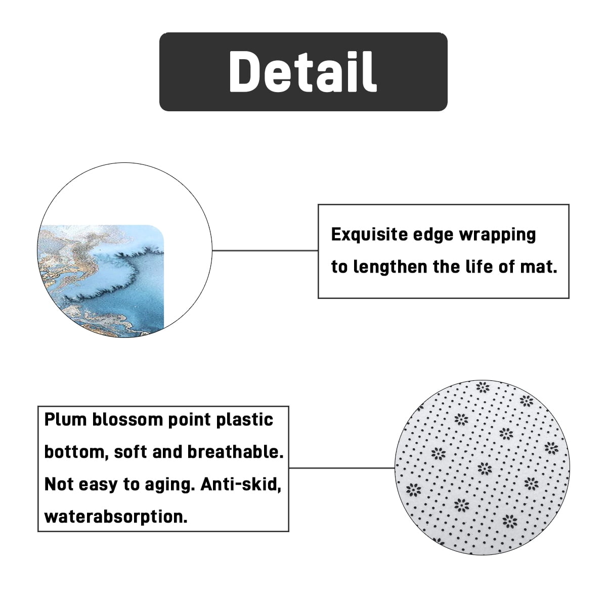 BSHAPPLUS 16pc Bathroom Sets Shower Curtain Set with Rugs,Toilet Lid Cover Bath Mat,Waterproof Fabric Shower Curtain for Home Hotel Bathroom - Image 5