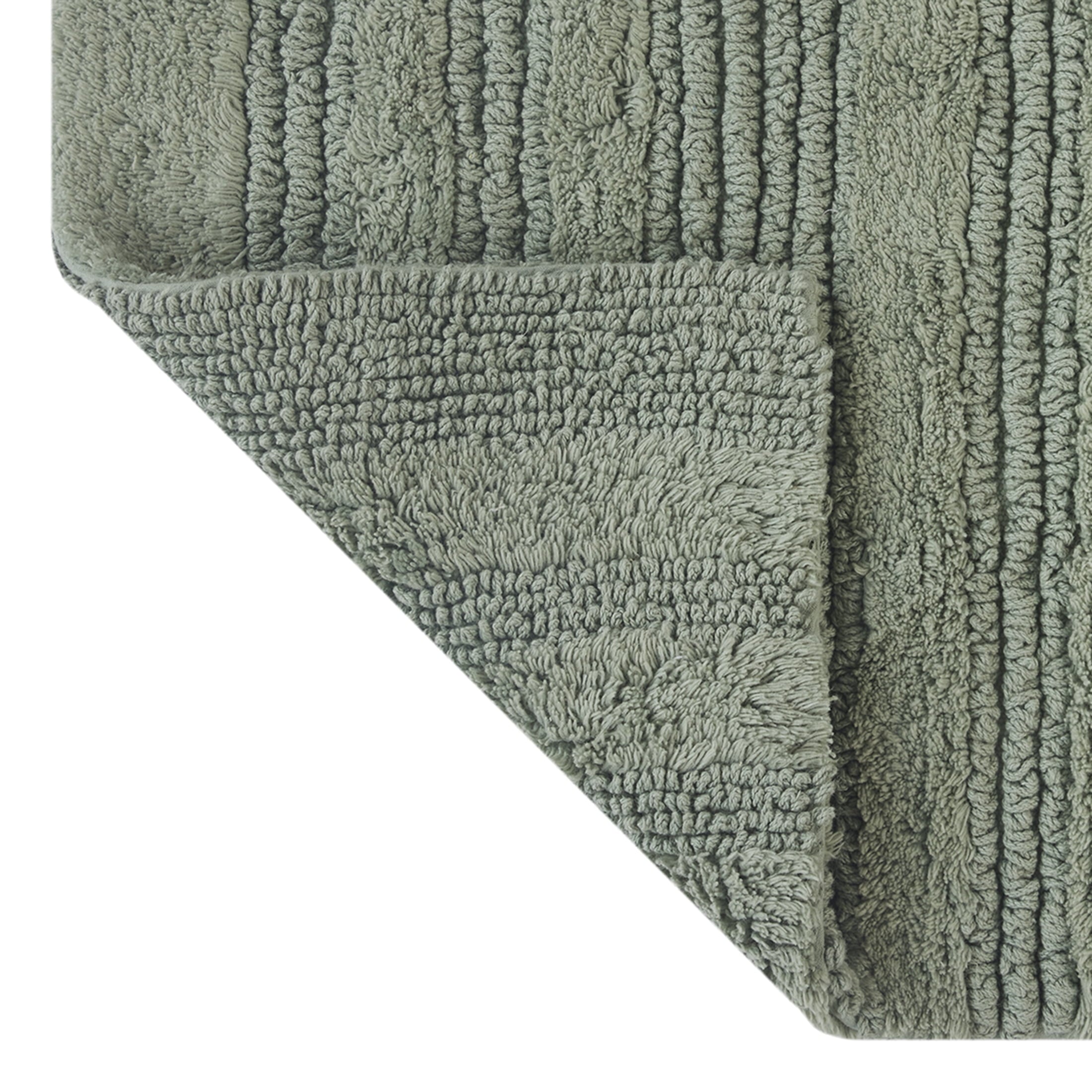 Better Homes & Gardens Cotton Reversible Bath Rug Set, 17" x 24" & 20" x 30", Green - Image 4