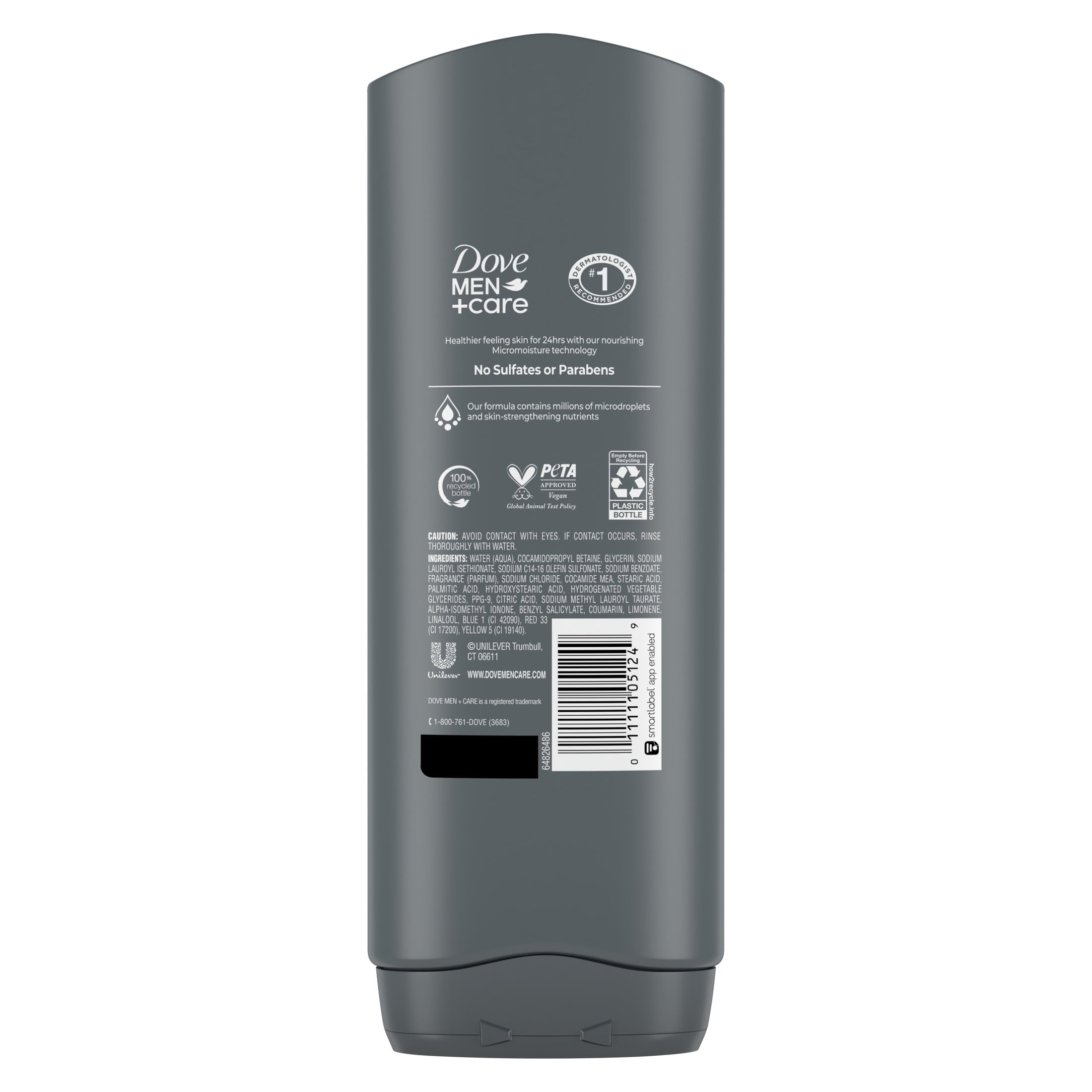 Gentle Face & Body Wash for Men Clean Comfort All Skin, 18 oz - Image 6