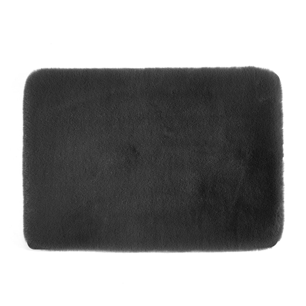 Better Homes & Gardens 2-Piece Gray Faux Rabbit Fur Bath Rug Set, Soft Plush, 17"x24" & 20"x30" - Image 4