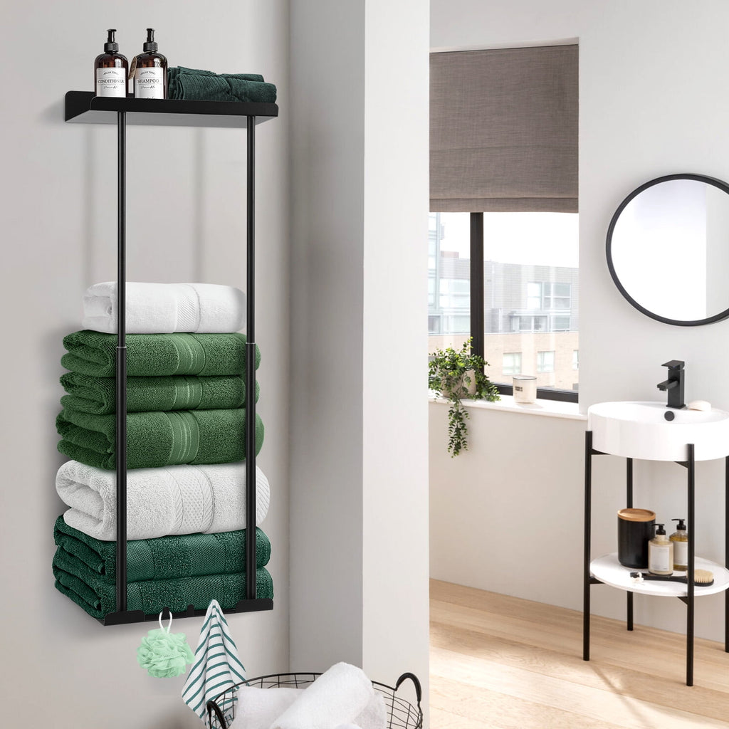 Livhil Wall Towel Rack for Rolled Towels, New Upgrade Towel Racks for Bathroom Wall Mounted, Bathroom Bar Towel Storage, Metal Bath Towel Ho - Image 4