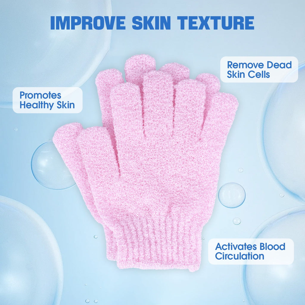 6 Exfoliating Bath Gloves for Shower, Spa, Massage and Body Scrubs Men and Women - Image 2