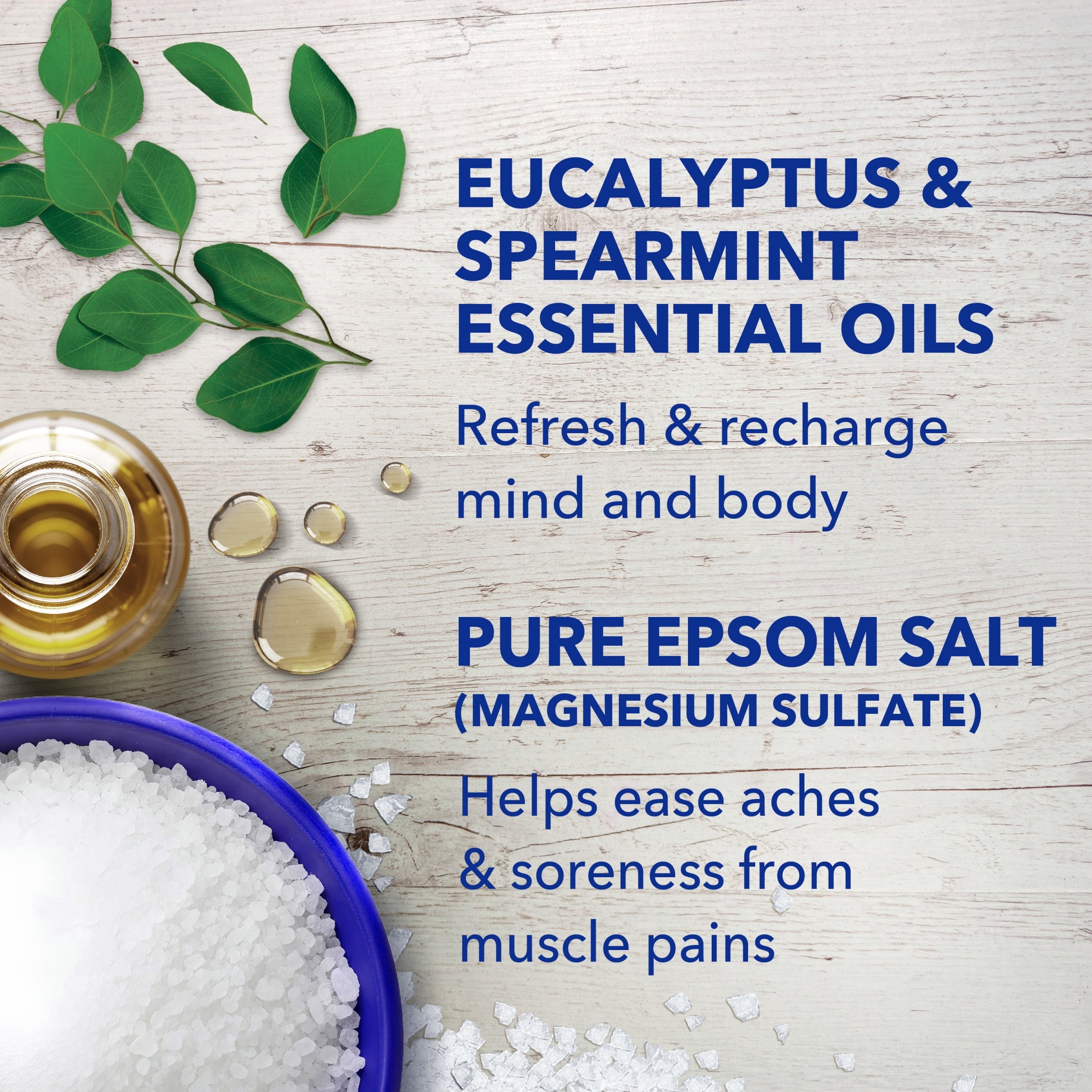 Salt Magnesium Soak, Relax & Relief with Eucalyptus & Spearmint, 3 lbs - Image 5