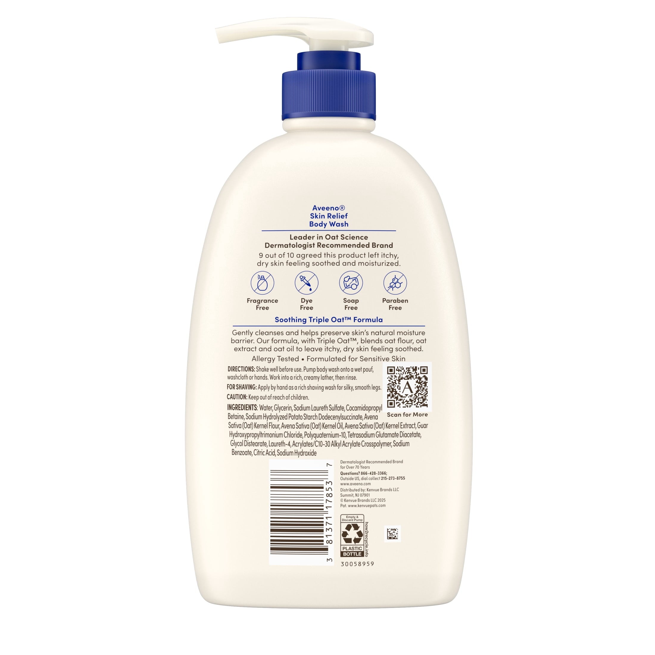 Body Wash Soap, Fragrance Free Shower Gel for Sensitive , 33 fl oz - Image 5