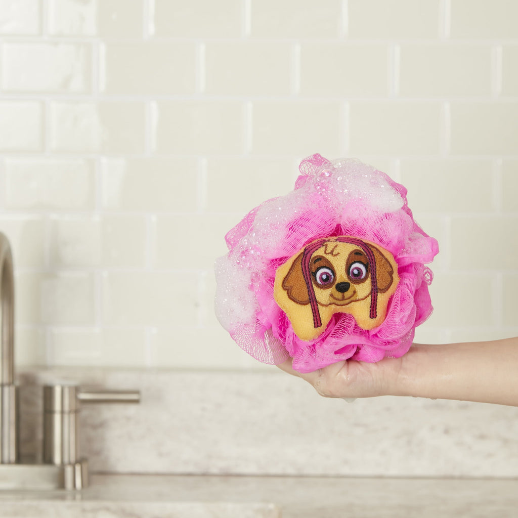 Kids Skye Bath Loofah Pouf, Pink - Image 3