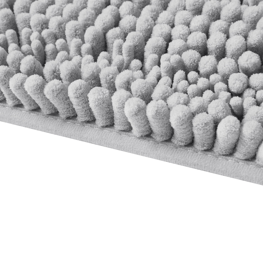 Mainstays Textured Soft Silver Chenille Polyester Bath Rug Set, 2-Piece - Image 3
