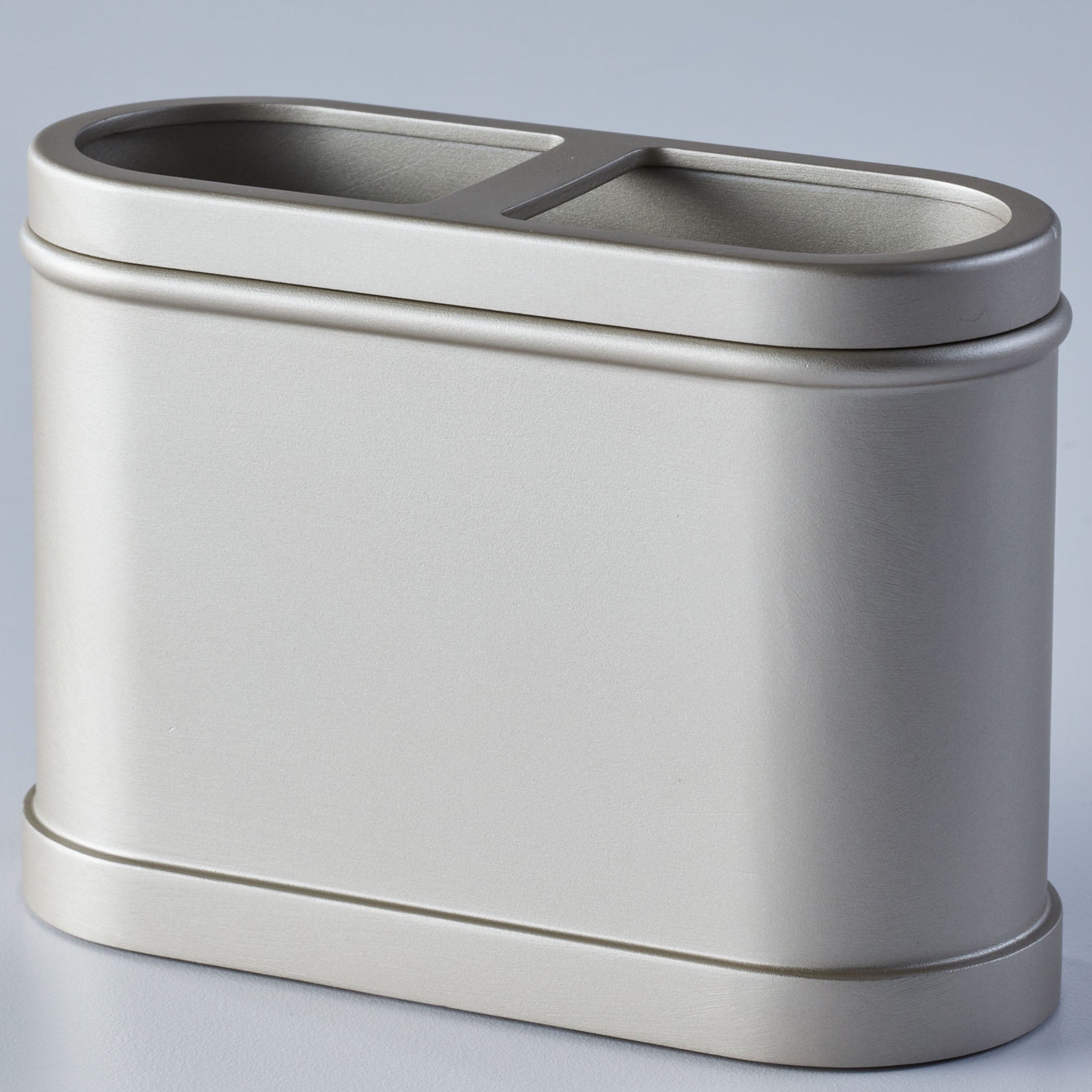 Satin Nickel Metal Toothbrush Holder - Image 5