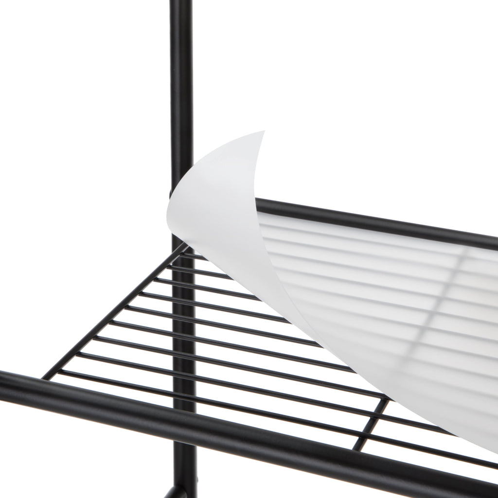 3-Shelf over-the-Toilet Bathroom Storage Unit Black Steel - Image 5