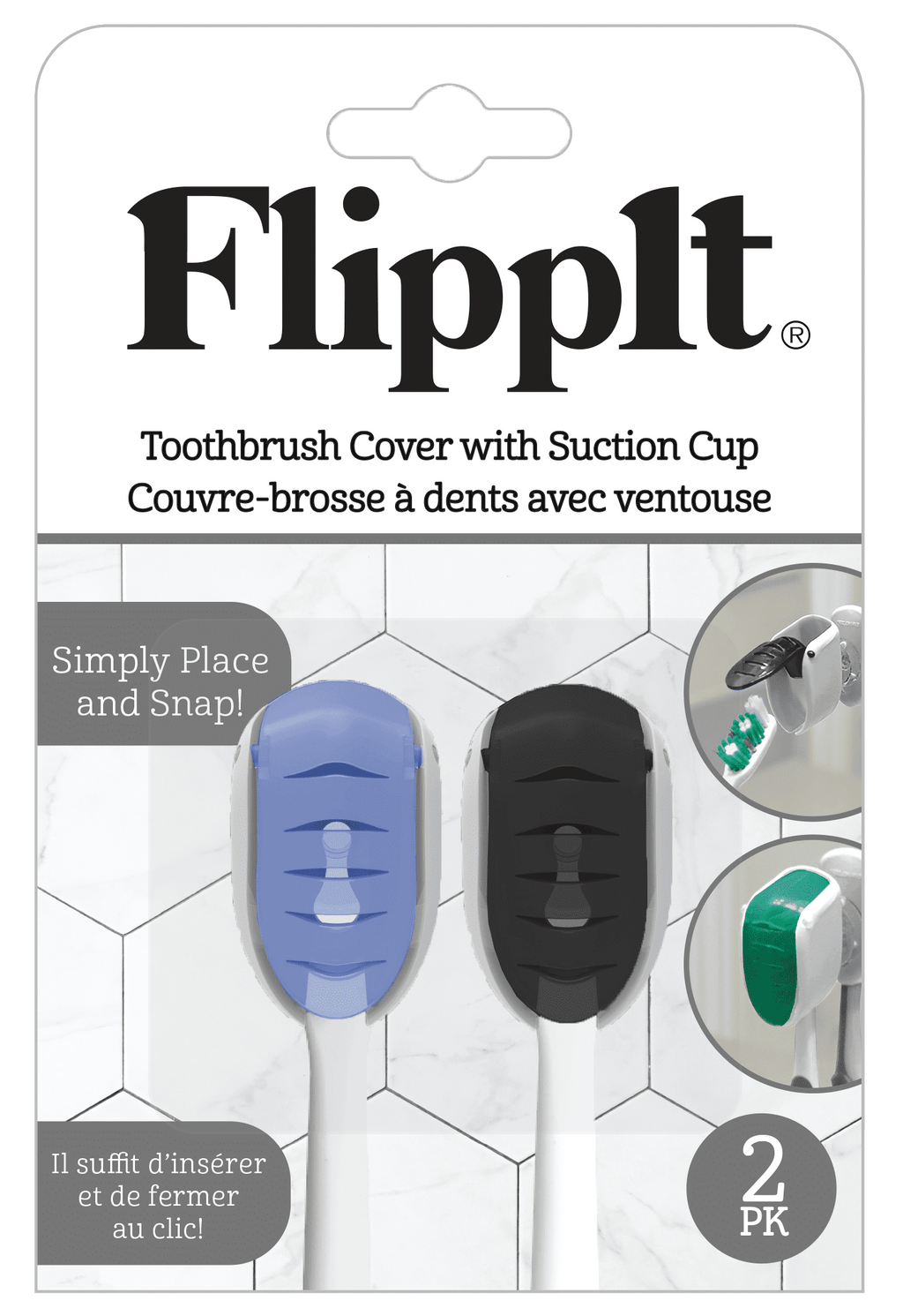 EVRI Flippit Toothbrush Holders, 2 count - Image 2