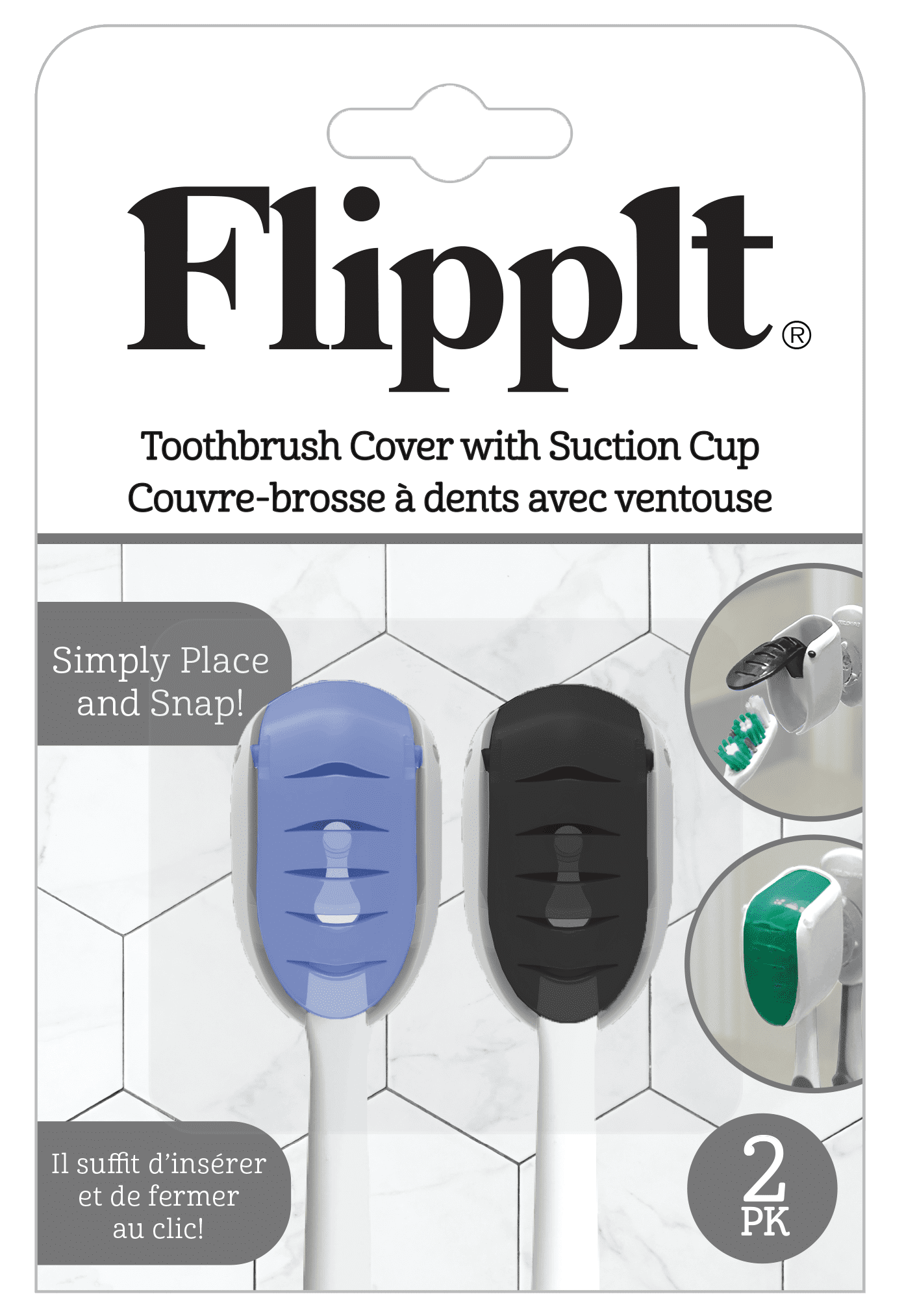 EVRI Flippit Toothbrush Holders, 2 count - Image 2
