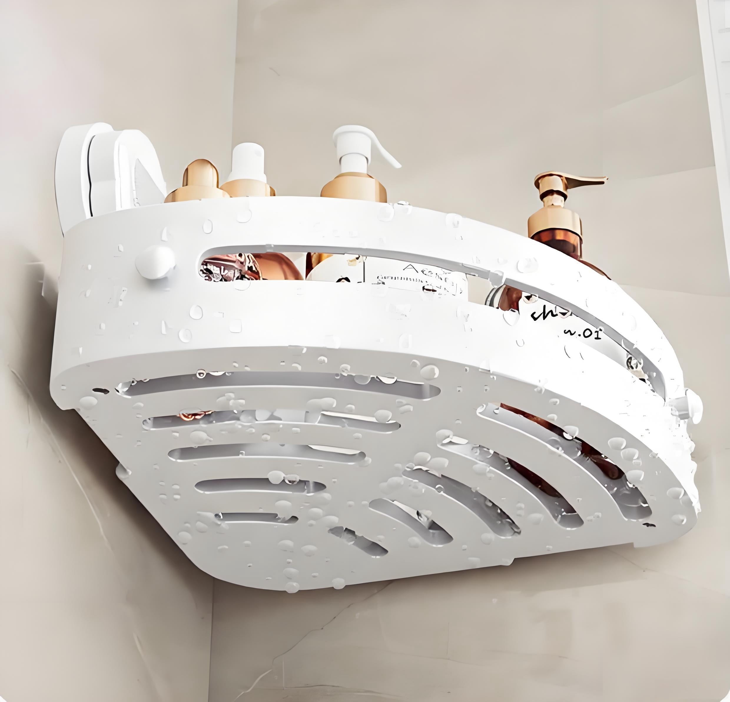 3-Tier Corner Shower Caddy with Powerful Suction Cups, No Drill Removable Bathroom Corner Shelf, Large Capacity Waterproof & Rustproof Showe - Image 3