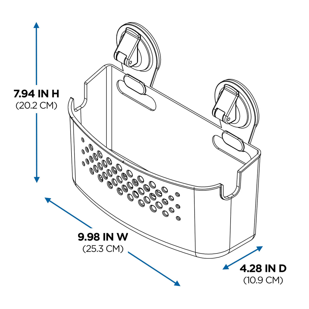 Clear Wall-Mounted Suction Bath Basket, Easy to Install, No Tools Needed - Image 5