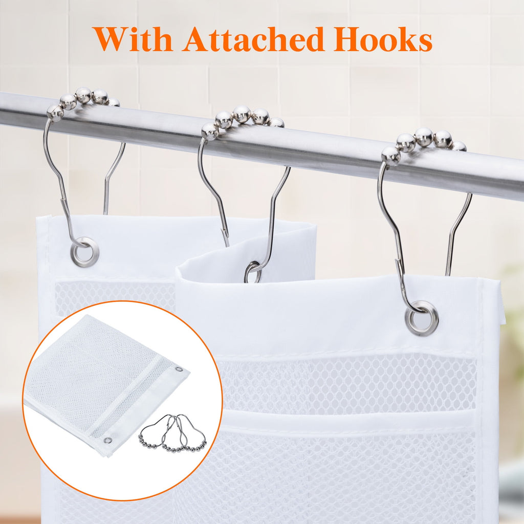 7 Pockets Hanging Organizer with Quick Drying , Portable Space Saving Bathroom Organizer to Hold Soap, Shampoo and Cr... - Image 4