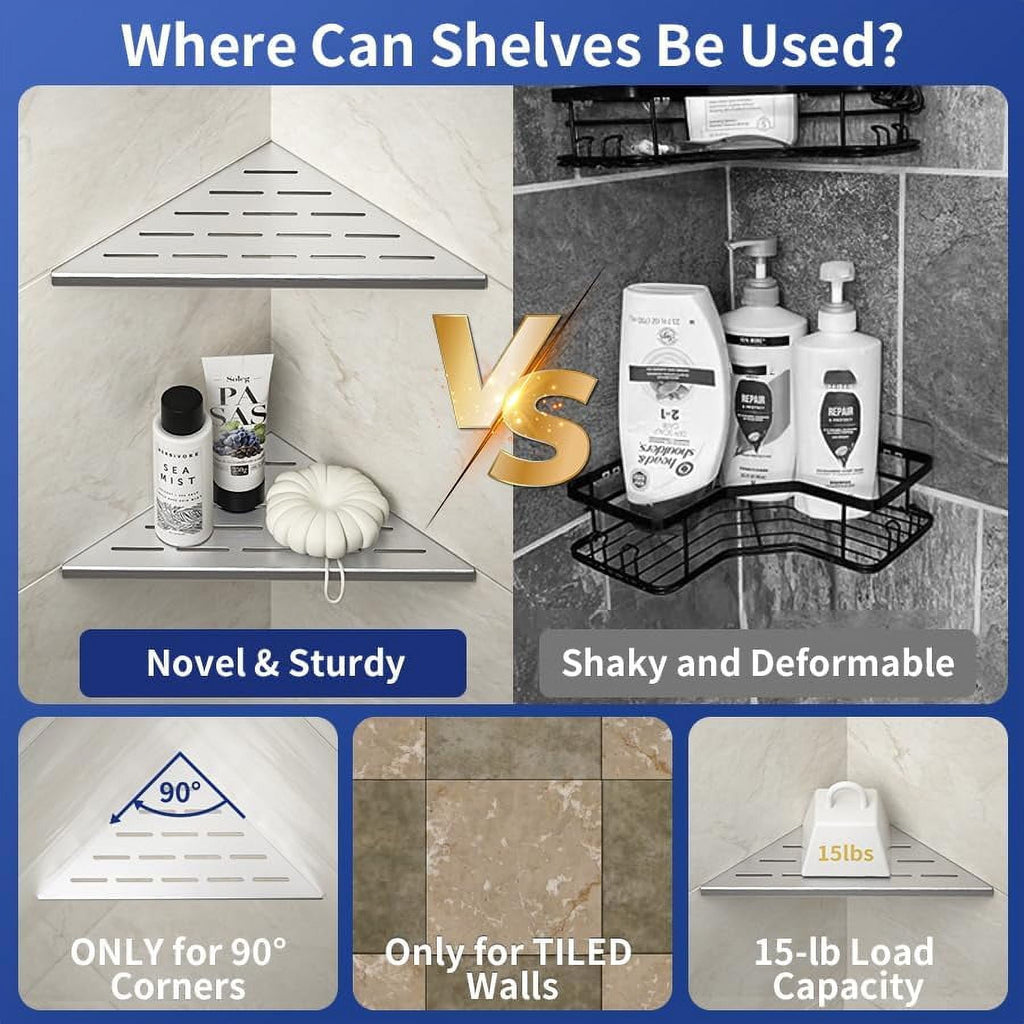 Shelf 10" Brushed 304 Stainless Steel Slot Design Recessed Grouted Shelf Bathroom Shelf Rack for Tiled Wall - Image 4