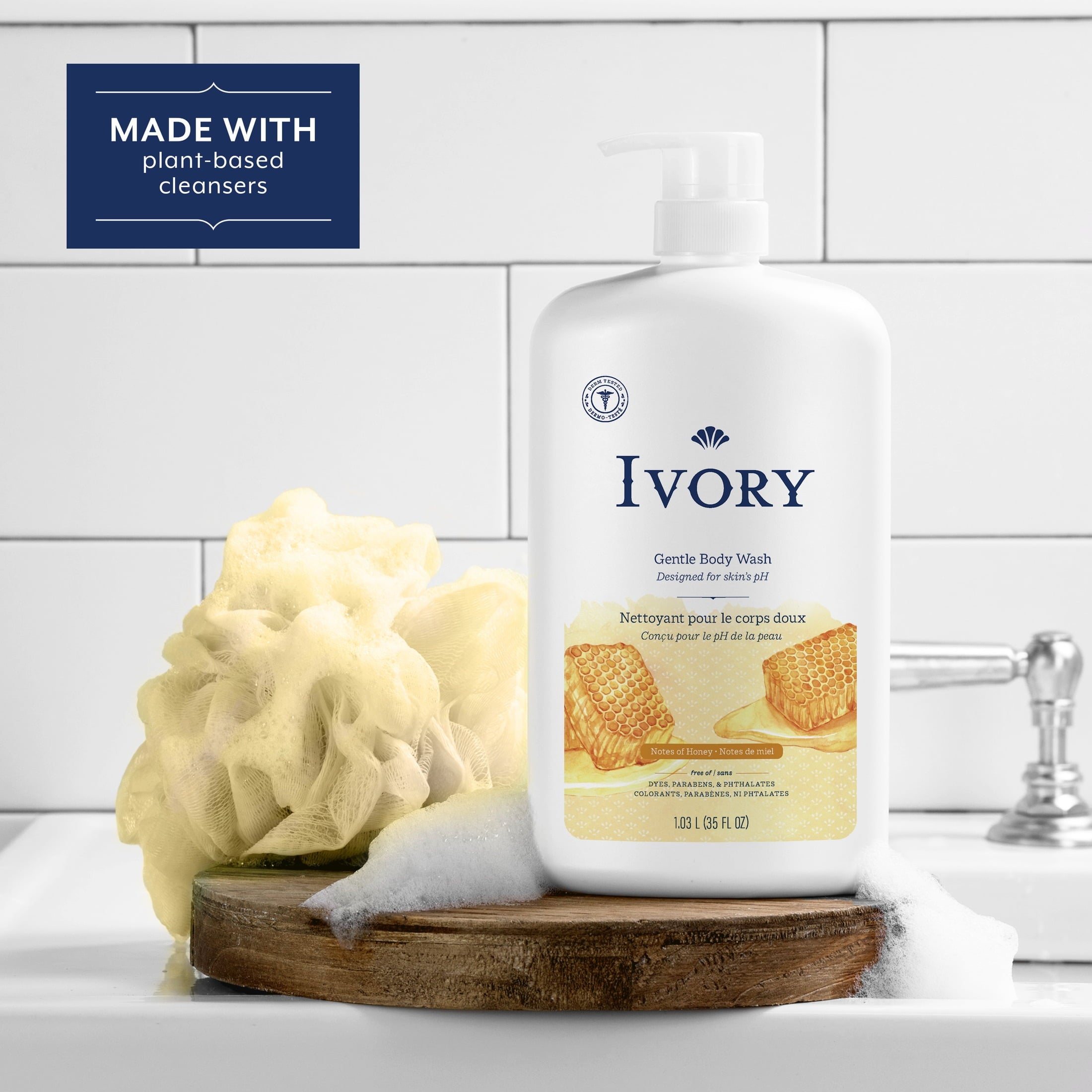 & Gentle Body Wash, Milk & Honey Scent, for All Skin Types, 35 fl oz - Image 5