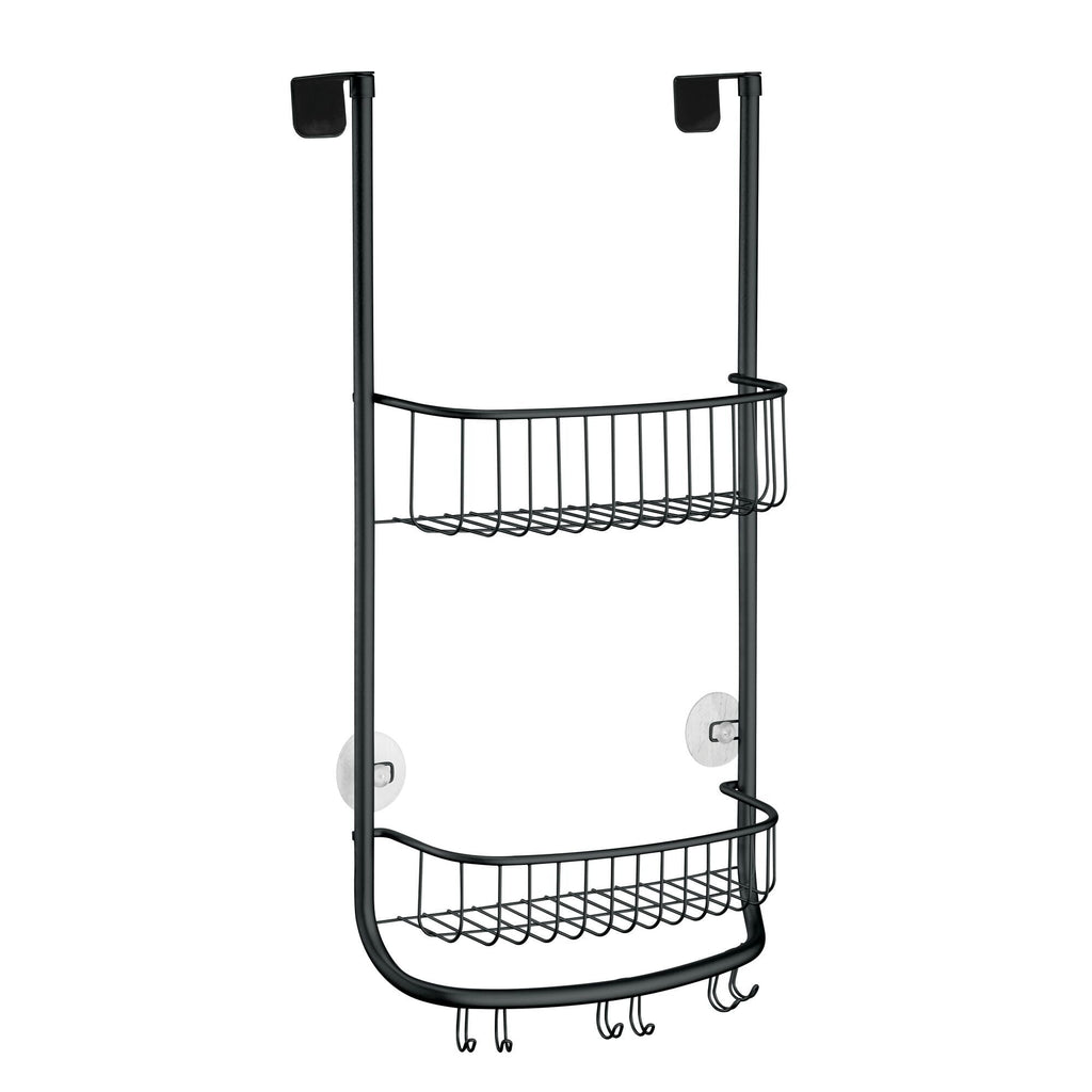 iDesign Forma Over the Door Shower Caddy, Matte Black