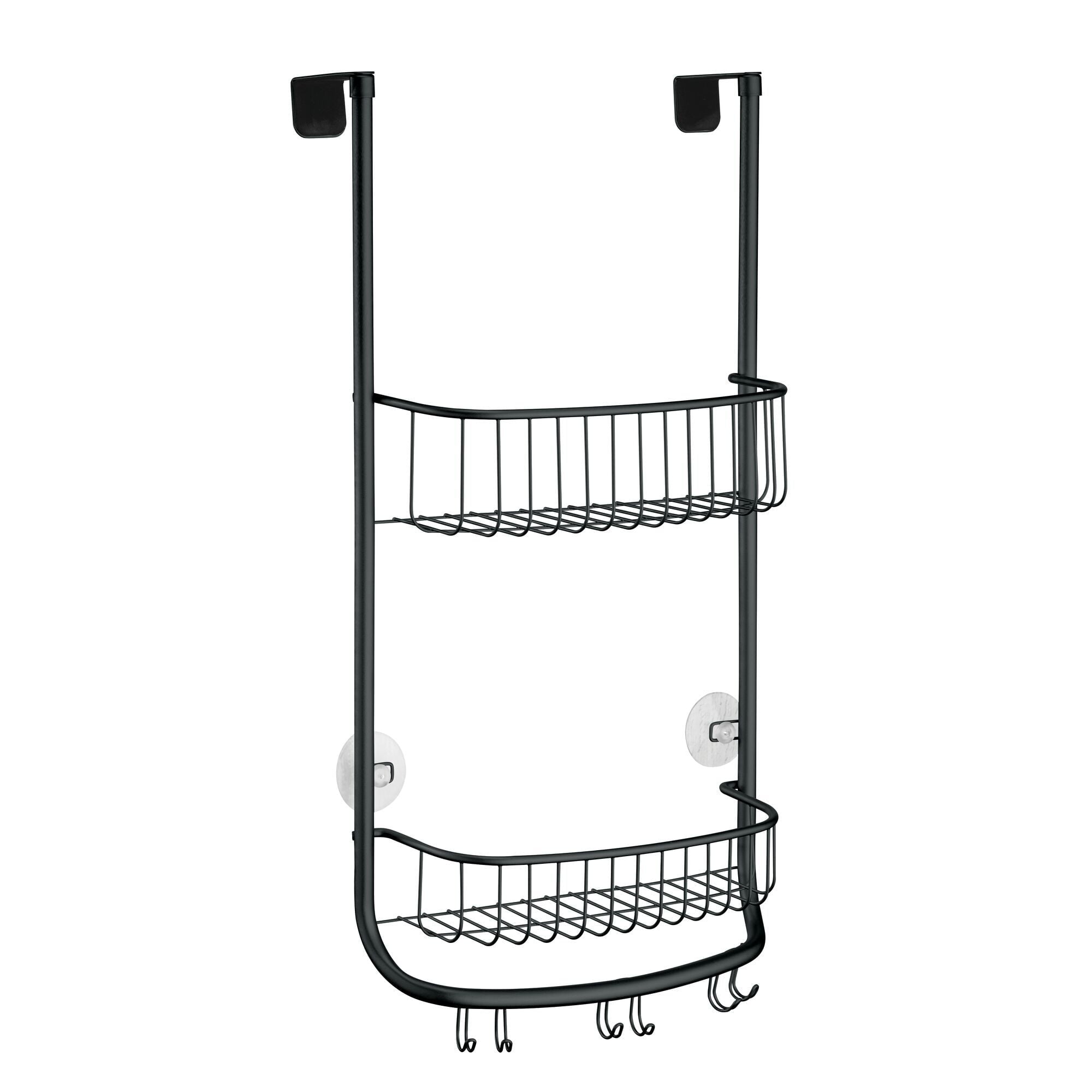 iDesign Forma Over the Door Shower Caddy, Matte Black