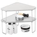 Stackable Rack, Bathroom, 2 Pack, Stone Gray