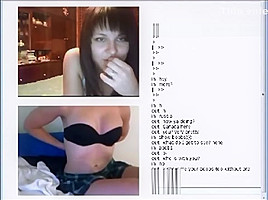 2 Lebsian Masturbate on Webcam Omegle Chatroulette