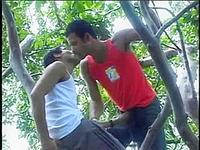 2 couples having swinger sex outdoors