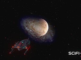 A sexy hottie gets fucked by a female alien in a cave on an exoplanet