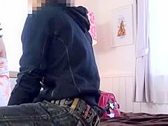 A woman having sex during a phone call