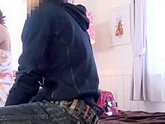 A woman having sex during a phone call