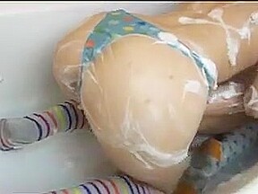 AYA and MIKITY in the bath room