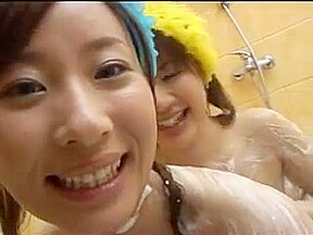 AYA and MIKITY in the bath room