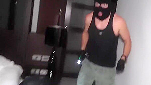 After Robbing House Man Fucked The Petite Owner Hard And Cum In Her Tight Pussy! Creampie