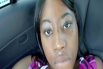 After Sucking Her Guys Cock This Black Girl Fucks Him Until He Fills Her Up