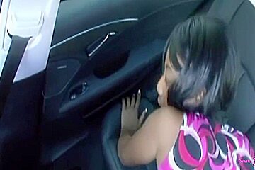 After Sucking Her Guys Cock This Black Girl Fucks Him Until He Fills Her Up