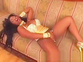 Alluring Ebony Babe Passionately Riding A Big White Cock