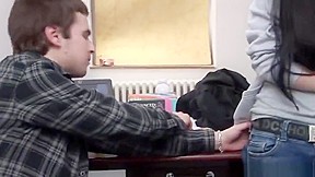 Alluring brunette young tart getting fucked hard