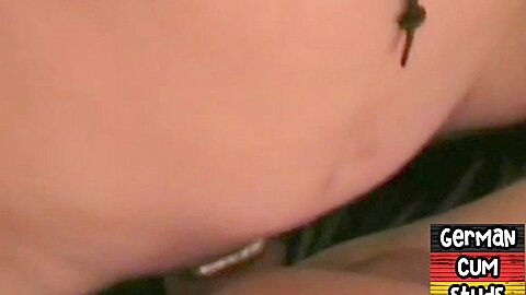 Amateur German gay fucked and mouthjizzed by BF at home