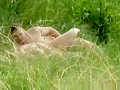 Amateur sex in the nature caught on tape