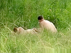 Amateur sex in the nature caught on tape