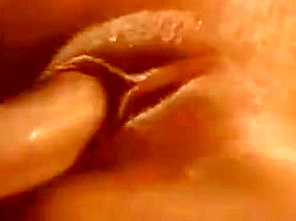 An erotically filmed gangbang with a blonde