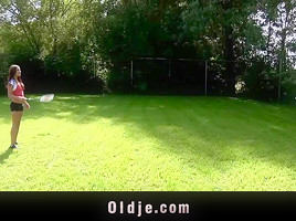Anal fucked teen 18+ by big boned old man