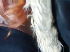 Anorexic redhead punker street prostitute gives great BJ