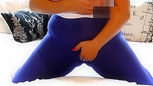 Arab Girls Shouldn't Do This - Peeing In Tights and Masturbation Until Cum