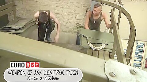Army Boys Edwin & Reece Fuck In Troop Carrier - Edwin Sykes & Reece Bentley