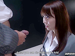 Asian Japanese Babe In Uncensored Cock Sucking In Office
