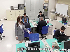 Asian Japanese Babe In Uncensored Cock Sucking In Office