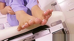 Asian Nurse Foot Goddess shows Nurse Feet