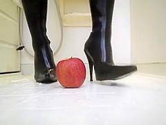 Asian Thigh High Boots Crush Apple